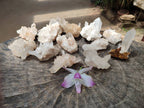 Natural Quartz Crystal Clusters x 12 From Madagascar