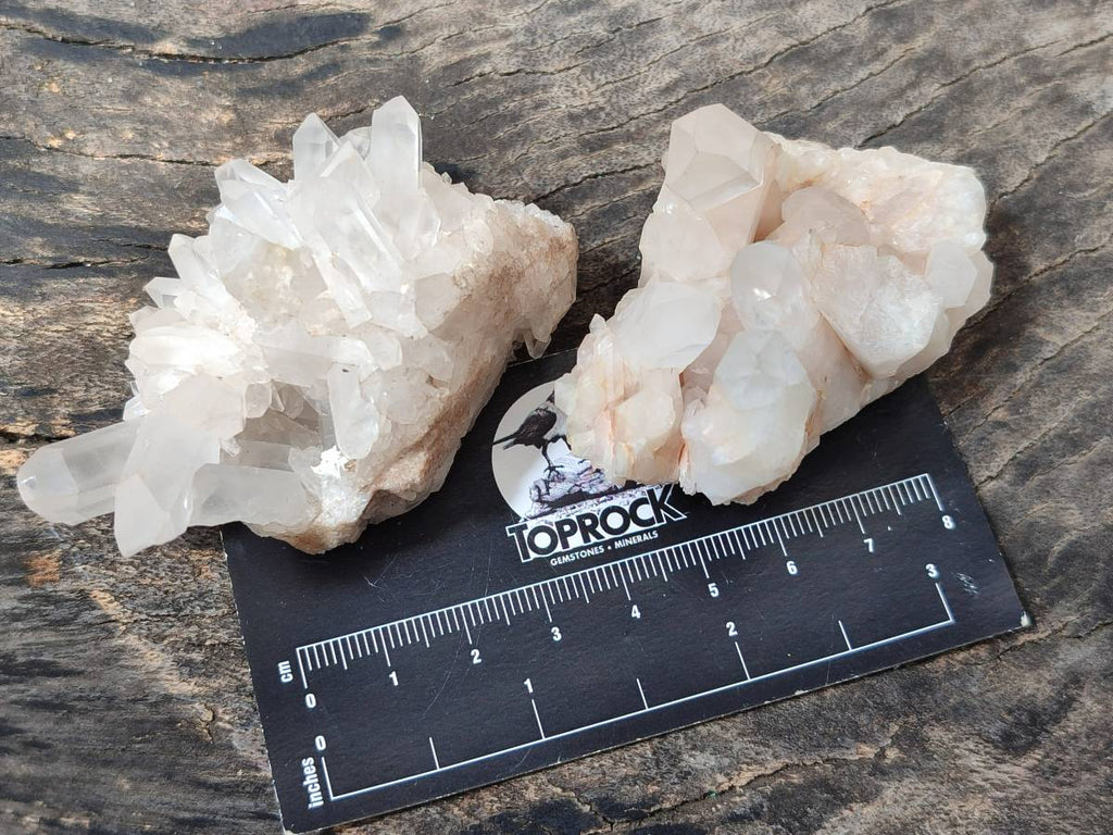 Natural Quartz Crystal Clusters x 12 From Madagascar