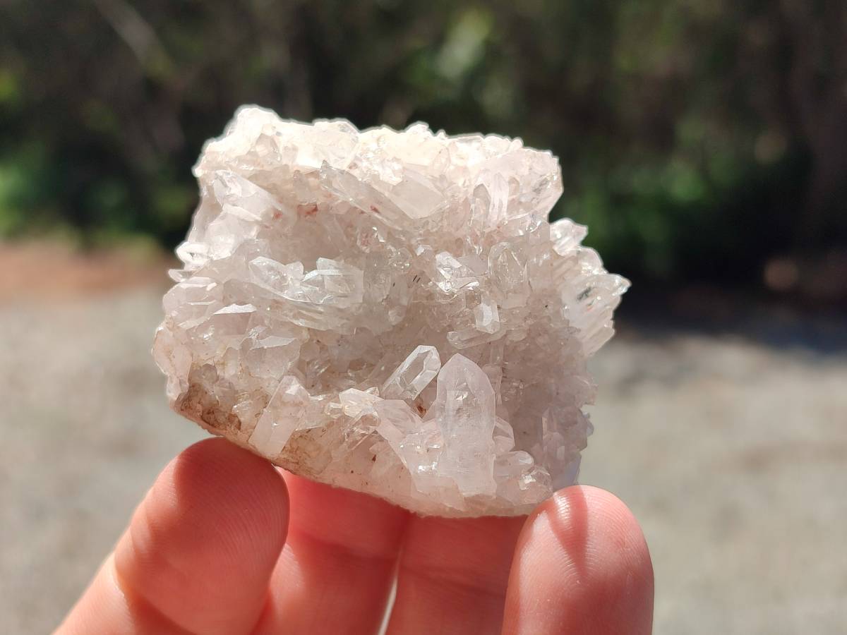 Natural Quartz Crystal Clusters x 12 From Madagascar