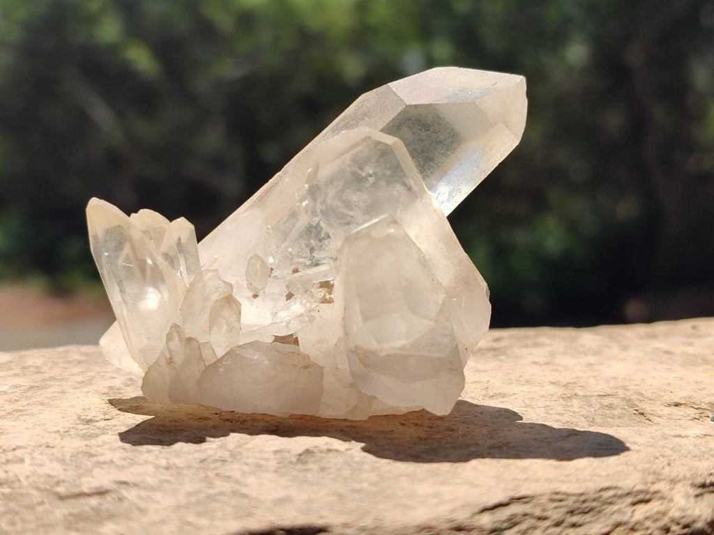 Natural Quartz Crystal Clusters x 12 From Madagascar