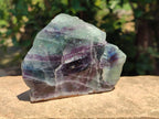 Polished On One Side Watermelon Fluorite Slices x 3 From Uis, Namibia