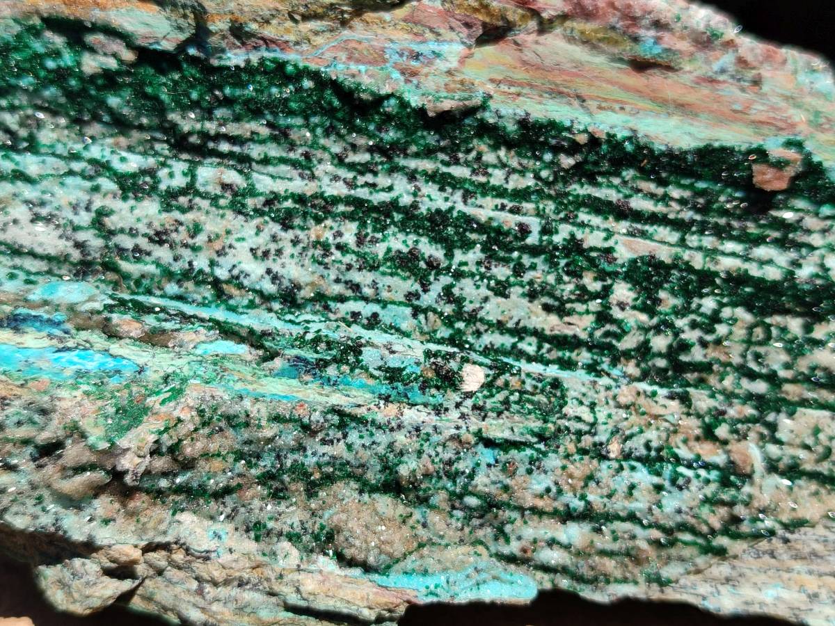 Natural Drusy Coated Chrysocolla with Malachite Crystals x 3 From Likasi, Congo