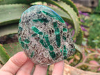 Polished Emerald Mica 'Mutokolite' Standing Free Forms x 4 From Mutoko, Zimbabwe