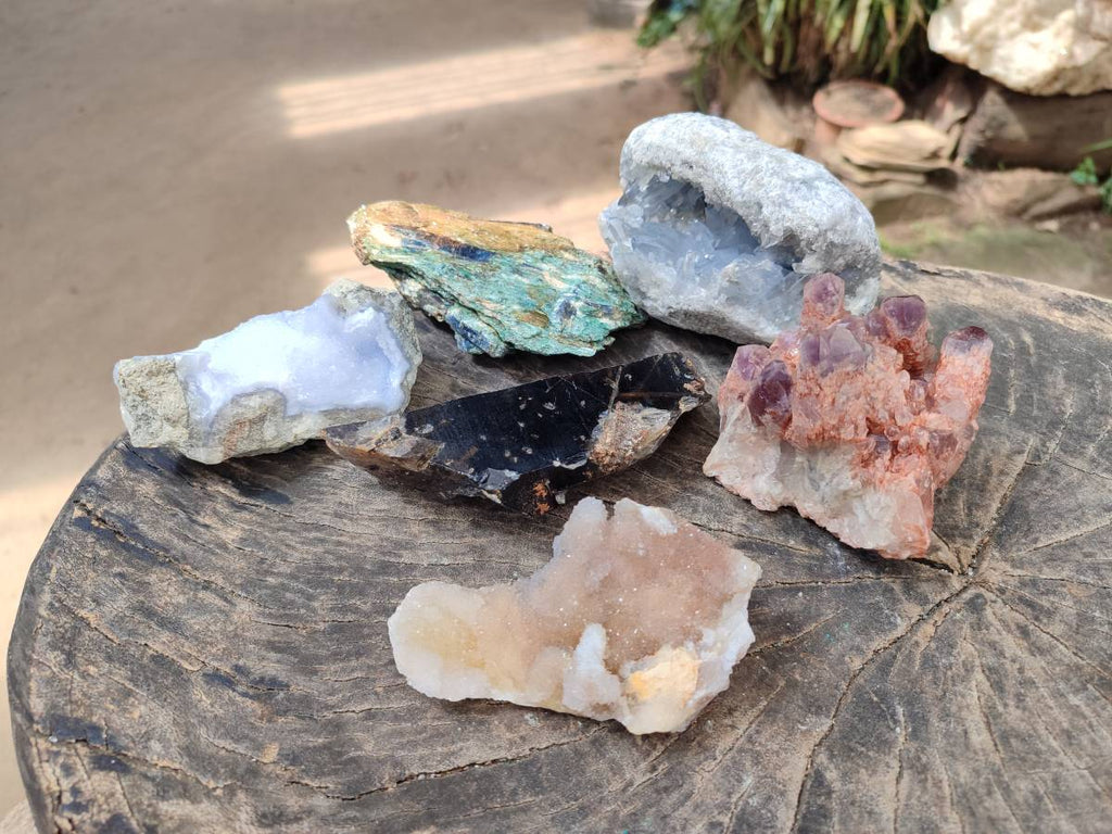 Natural Multi Mineral Specimens x 6 From Southern Africa