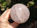 Polished Large Rose Quartz Mushrooms x 3 From Madagascar