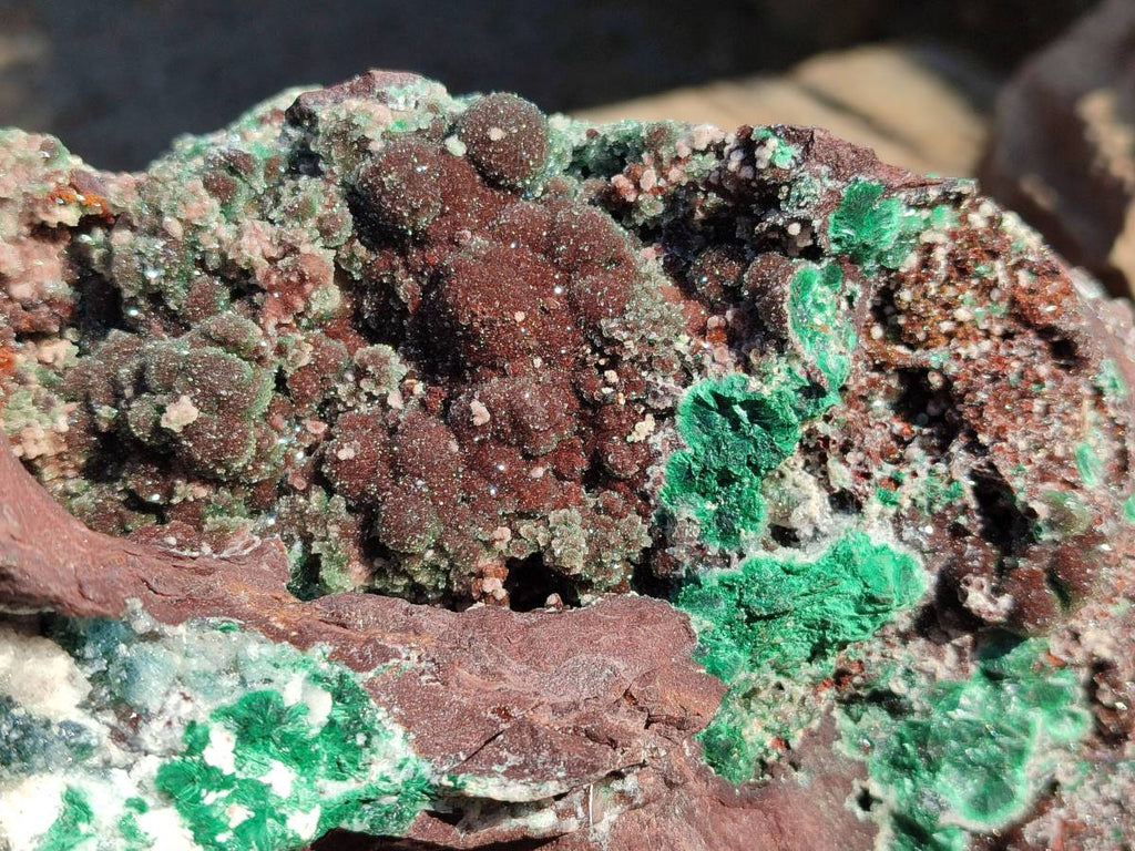 Natural XL Drusy Ball Malachite On Dolomite Matrix Specimen x 1 From Mindingi Mine, Kambove, Congo