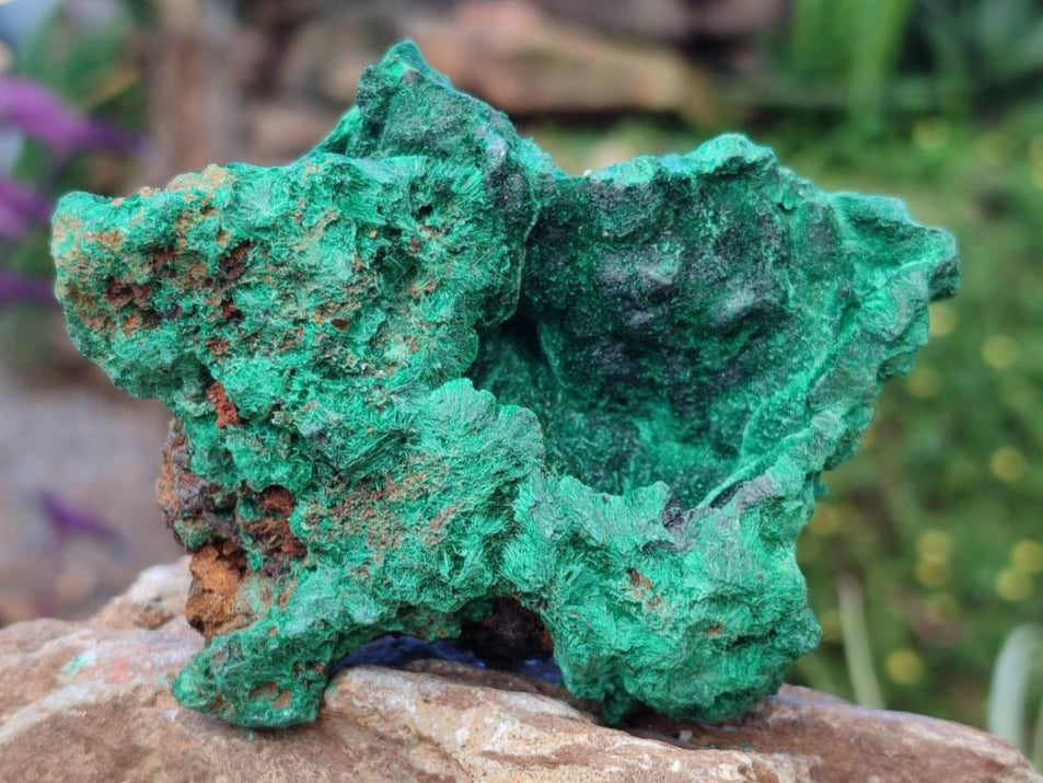 Natural Silky Malachite Specimens x 6 From Kasompe, Congo