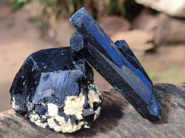 Natural Schorl Black Tourmaline Specimens x 6 From Erongo, Namibia