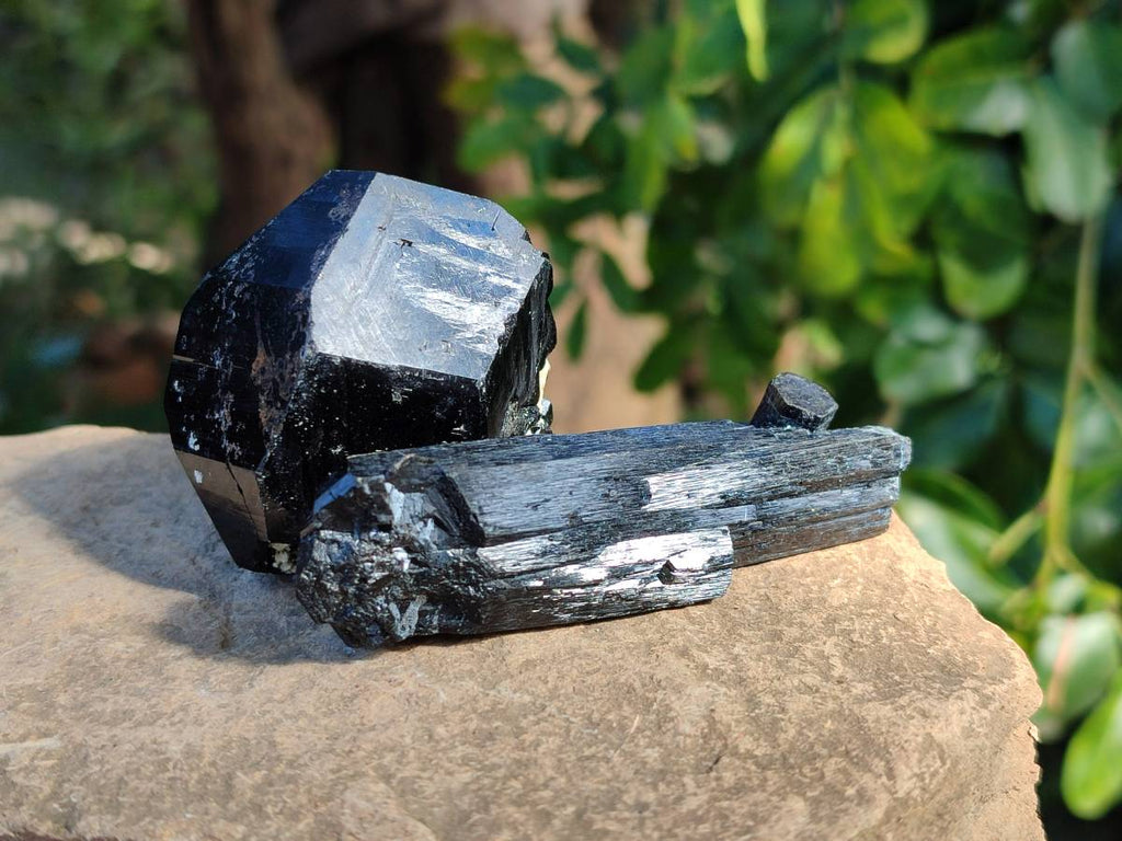 Natural Schorl Black Tourmaline Specimens x 6 From Erongo, Namibia