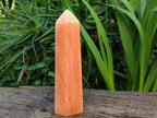 Polished Orange Twist Calcite Tower x 1 From Maevantanana, Madagascar
