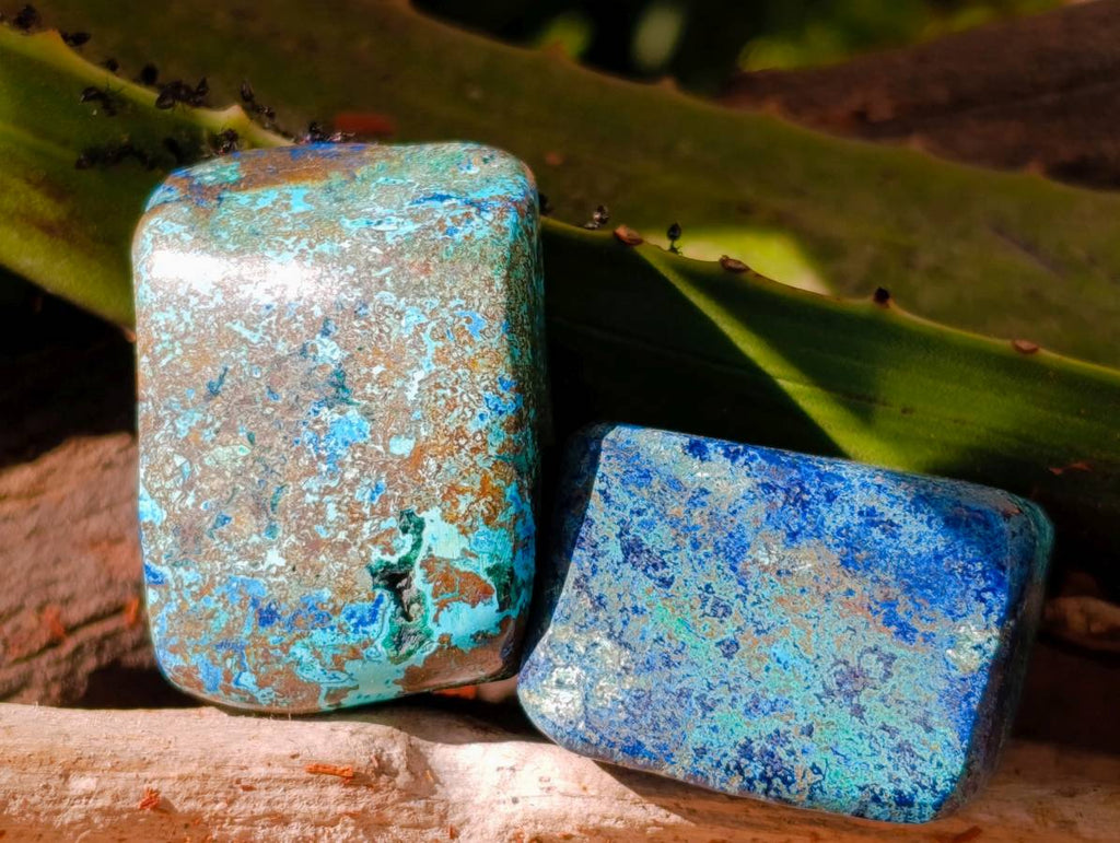 Polished Shattuckite Free Forms x 20 From Congo - Toprock Gemstones and Minerals 