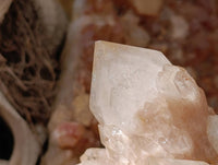 Natural Small Smokey Phantom Quartz Clusters x 3 From Luena, Congo