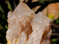 Natural Small Smokey Phantom Quartz Clusters x 3 From Luena, Congo