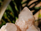 Natural Small Smokey Phantom Quartz Clusters x 3 From Luena, Congo