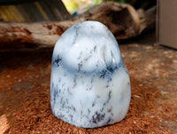 Polished Dendritic Opal Standing Free Forms x 6 From Moralambo, Madagascar