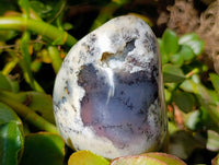 Polished Dendritic Opal Standing Free Forms x 6 From Moralambo, Madagascar