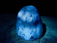 Polished Dendritic Opal Standing Free Forms x 6 From Moralambo, Madagascar