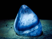 Polished Dendritic Opal Standing Free Forms x 6 From Moralambo, Madagascar