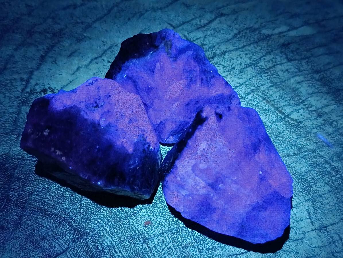 Natural Watermelon Fluorite Cobbed Specimens x 67 From Uis, Namibia