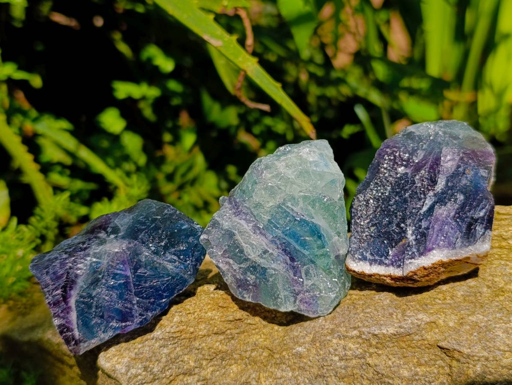 Natural Watermelon Fluorite Cobbed Specimens x 67 From Uis, Namibia