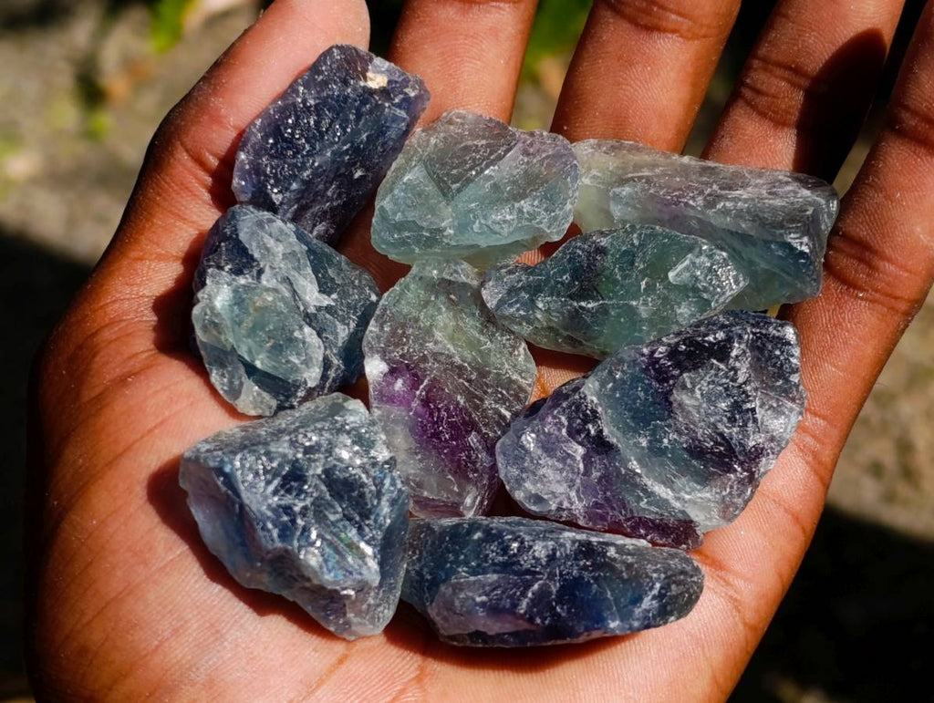 Natural Watermelon Fluorite Cobbed Specimens x 67 From Uis, Namibia