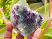 Polished On One Side Watermelon Fluorite Slices x 6 From Uis, Namibia