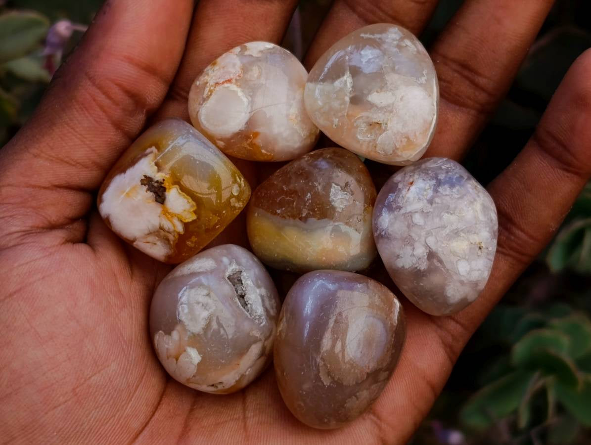 Polished Small Flower Agate Free Forms x 49 From Antsahalova, Madagascar - Toprock Gemstones and Minerals 