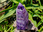 Polished Chevron Amethyst Crystal Points x 3 From Madagascar