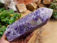 Polished Lepidolite Crystal Towers x 2 From Madagascar