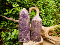 Polished Lepidolite Crystal Towers x 2 From Madagascar