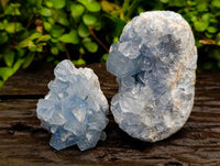 Natural Small Blue Celestite Specimens x 4 From Sakoany, Madagascar