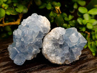 Natural Small Blue Celestite Specimens x 4 From Sakoany, Madagascar