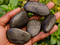 Polished Basalt Pharaoh Stone Galets x 12 From Iron Duke Mine, Zimbabwe