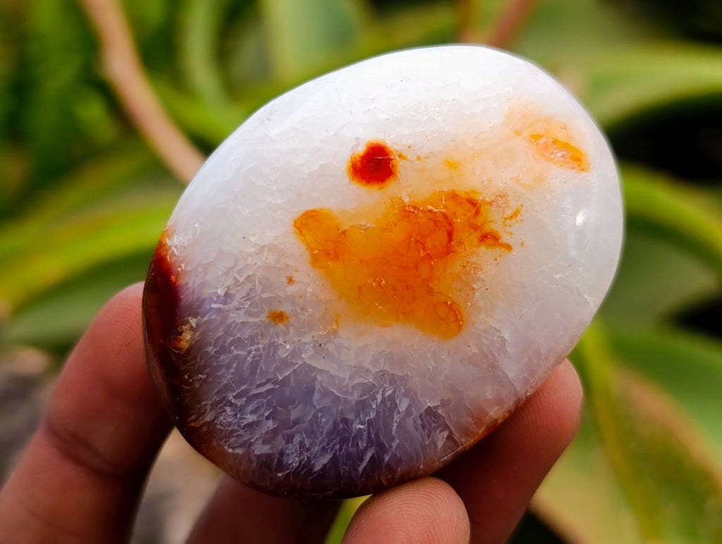 Polished Carnelian Agate Gemstone Galets x 24 From Madagascar