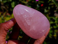 Polished Rose Quartz Standing Free Forms x 4 From Madagascar