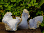 Natural Blue Lace Agate Geode Specimens x 12 From Nsanje, Malawi