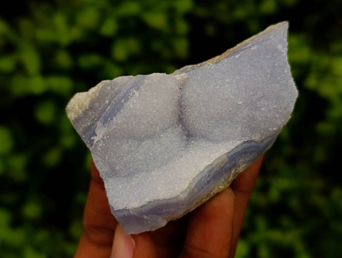 Natural Blue Lace Agate Geode Specimens x 12 From Nsanje, Malawi