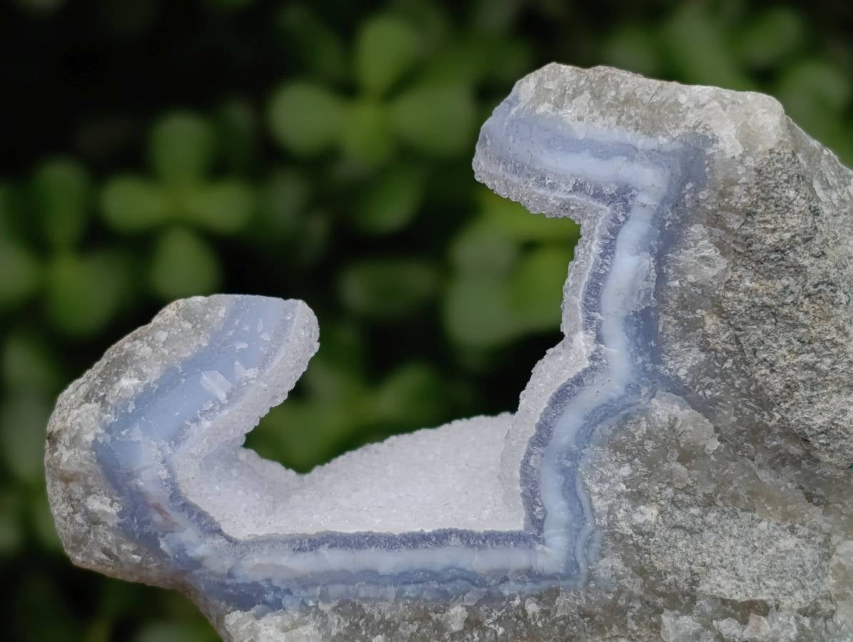 Natural Blue Lace Agate Geode Specimens x 12 From Nsanje, Malawi