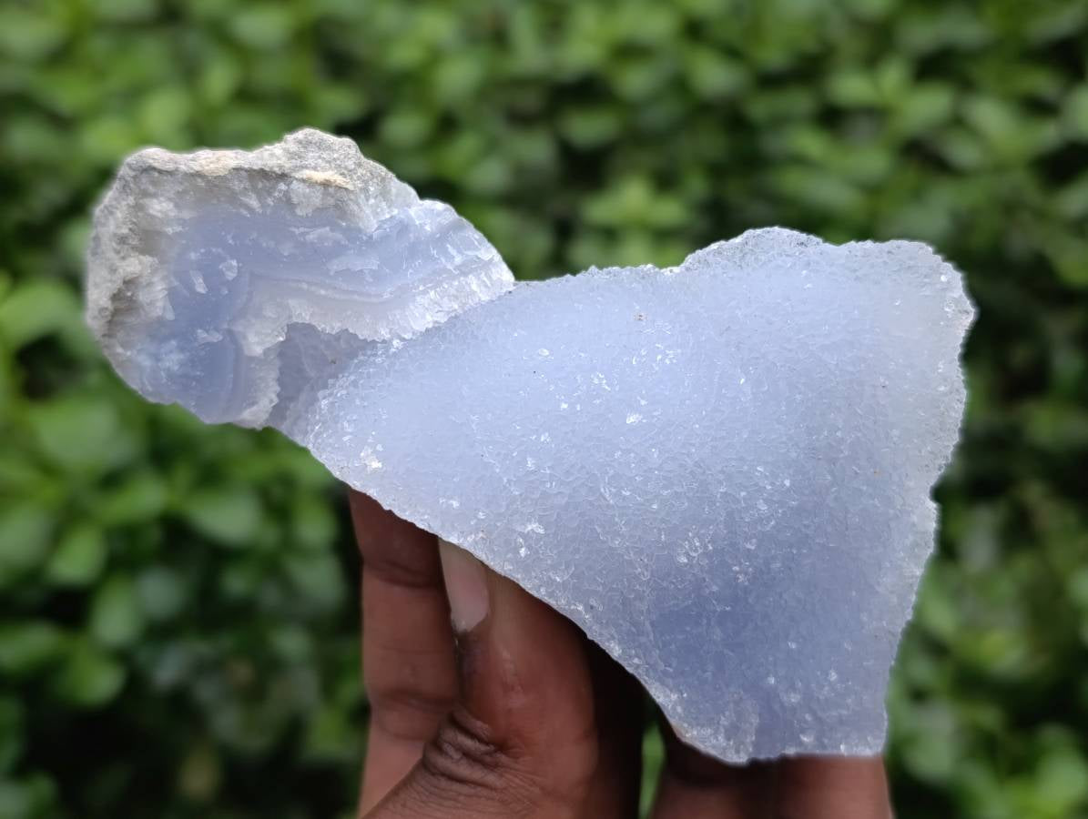 Natural Blue Lace Agate Geode Specimens x 12 From Nsanje, Malawi