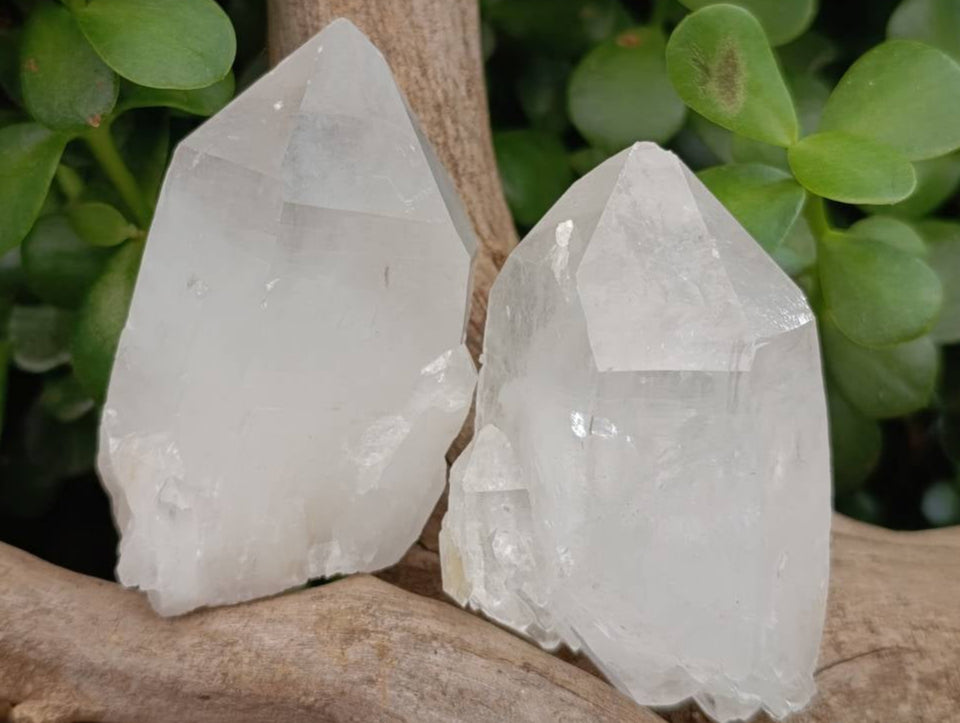 Natural Quartz Crystal Clusters and Crystals x 12 From Madagascar
