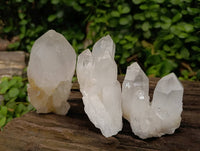 Natural Quartz Crystal Clusters and Crystals x 12 From Madagascar