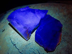 Polished On One Side Watermelon Fluorite Standing Slices x 6 From Uis, Namibia