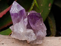 Natural Jacaranda Amethyst Quartz Crystal Clusters x 4 From Mumbwa, Zambia
