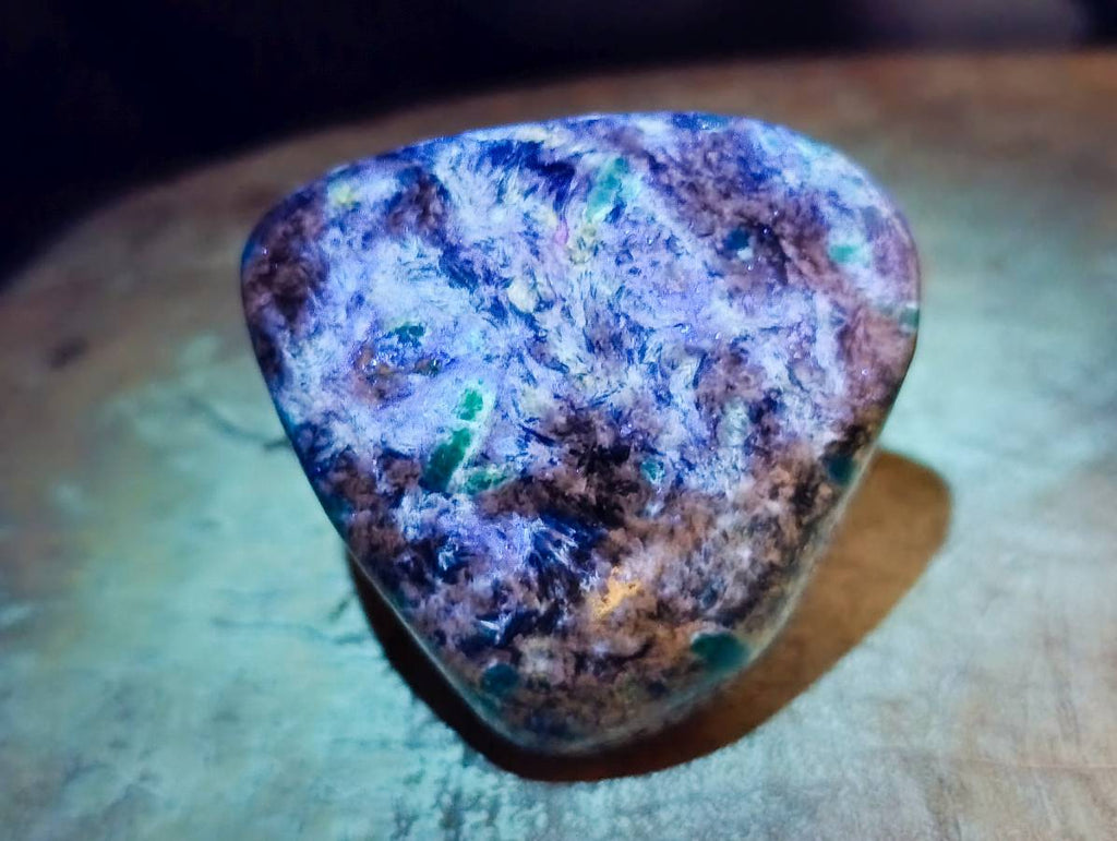 Polished Emerald Mica 'Mutokolite' Standing Free Forms x 5 From Mutoko, Zimbabwe