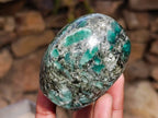 Polished Emerald Mica 'Mutokolite' Standing Free Forms x 5 From Mutoko, Zimbabwe