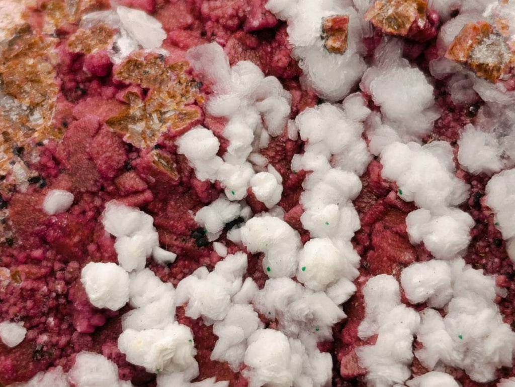 Natural Salrose Cobaltion Dolomite With Malachite And Quartz Specimens x 6 From Kakanda, Congo