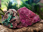 Natural Salrose Cobaltion Dolomite With Malachite And Quartz Specimens x 6 From Kakanda, Congo