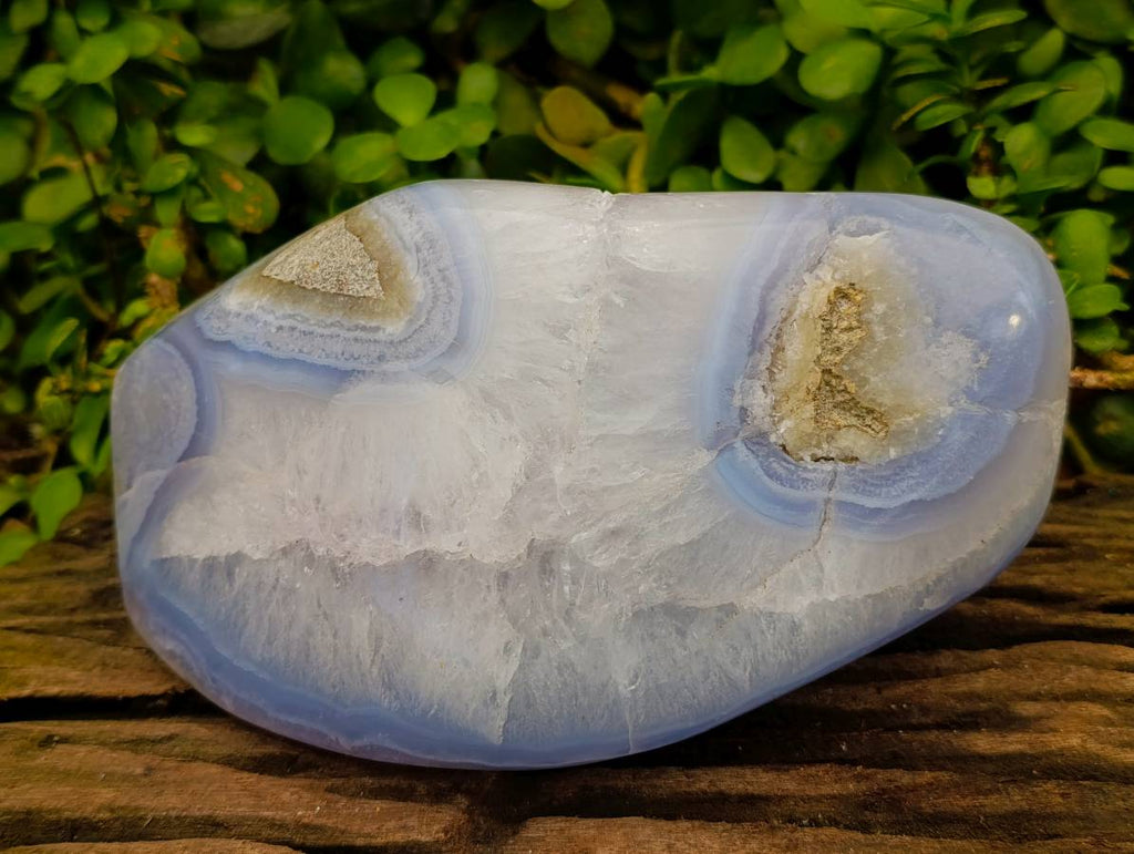 Polished Blue Lace Agate Standing Free Form x 1 From Nsanje, Malawi