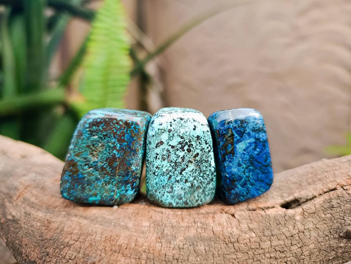 Polished Shattuckite Free Forms x 20 From Congo - Toprock Gemstones and Minerals 