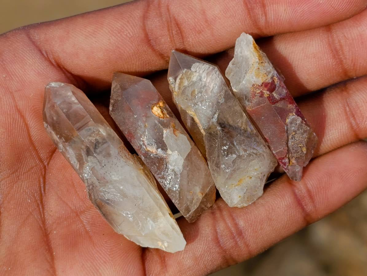 Natural Red Hematoid Quartz Crystals x 70 From Karoi, Zimbabwe